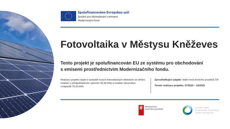 publicita Fotovoltaika v Městysu Kněževes