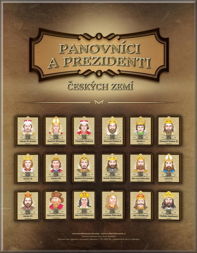 Panovníci a&nbsp;prezidenti Českých zemí - interaktivní mapa