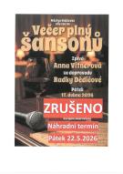 koncert ze zdravotních důvodů přeložen na 22.5.2026